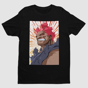 Akuma SF Alpha 3 Portrait  Premium Unisex T-shirt | Gifts for Him, Her, Street Fighter Game Collectors and Fans