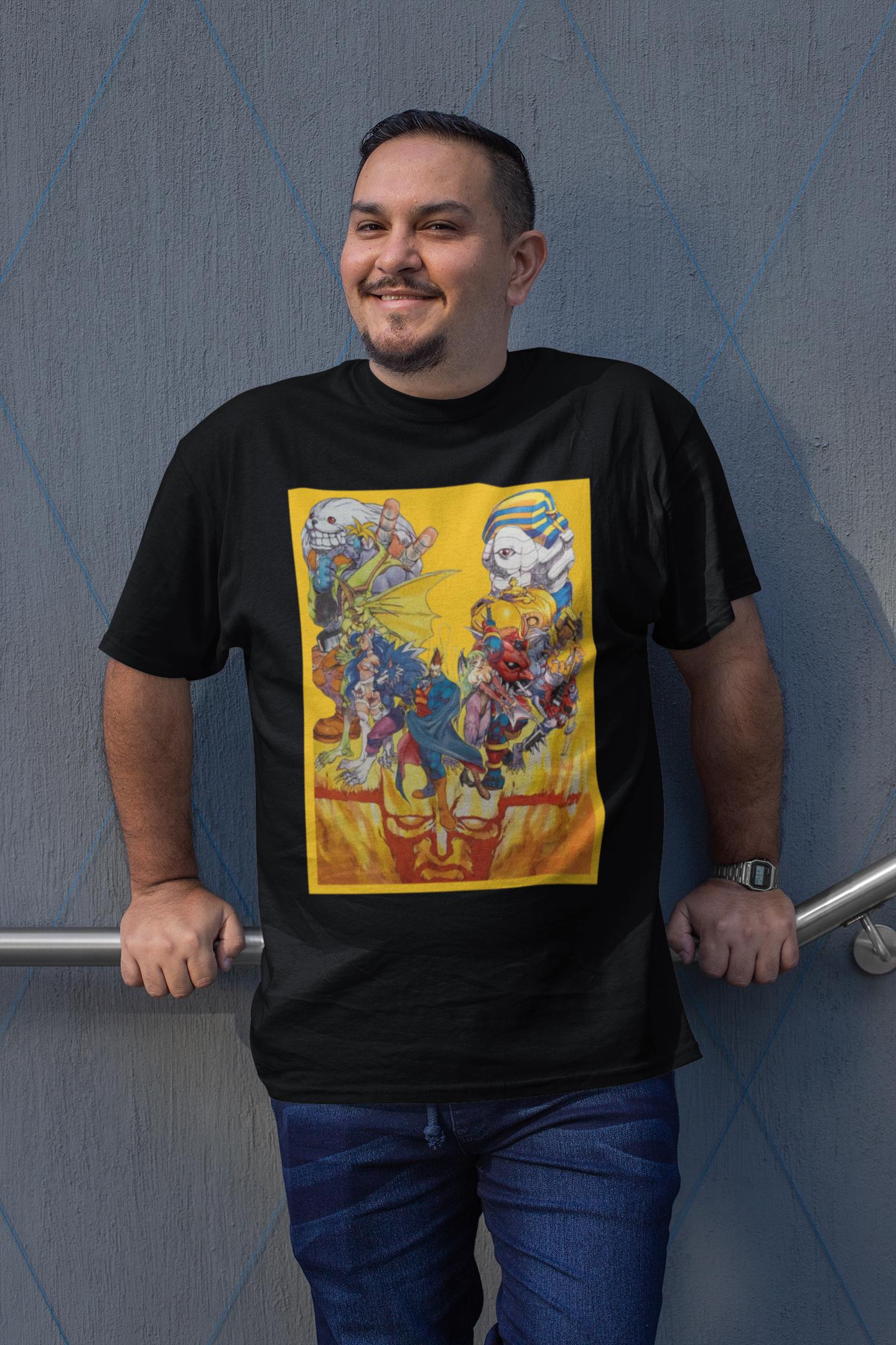 T-shirt Graphique Unisexe Vampire Darkstalkers Night Warriors - Design Rétro Exclusif, Coton, Taille Adulte