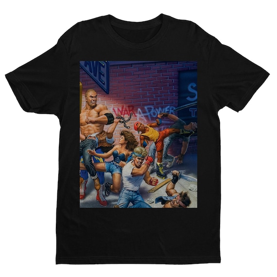 Rage on the Streets T-shirt: Unisex Fighting Game Cover Art