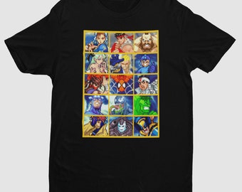 MVC Character Select V1 Retro Classic Arcade Premium Unisex T-shirt | Gifts for Him, Her, Video Game Lovers, MVC Fan and Collectors