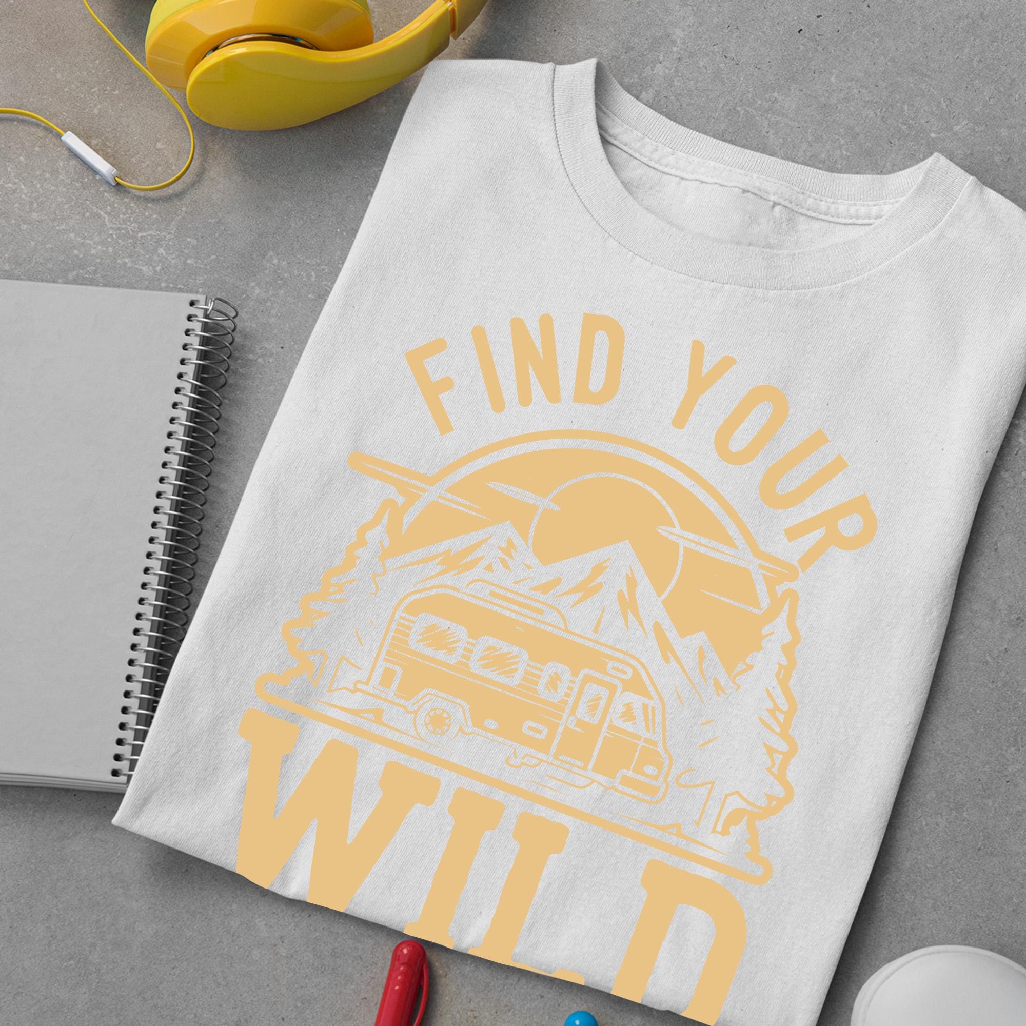 T-shirt Aventure & Camping - Motif Montagne - Bella + Canvas - Unisexe