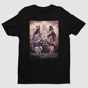 Final Fantasy XIV Shadowbringers Key Art Premium Unisex T-Shirt | Tanks Healers DPS, Geschenke für Sie, Ihn, Final Fantasy Fans und Sammler
