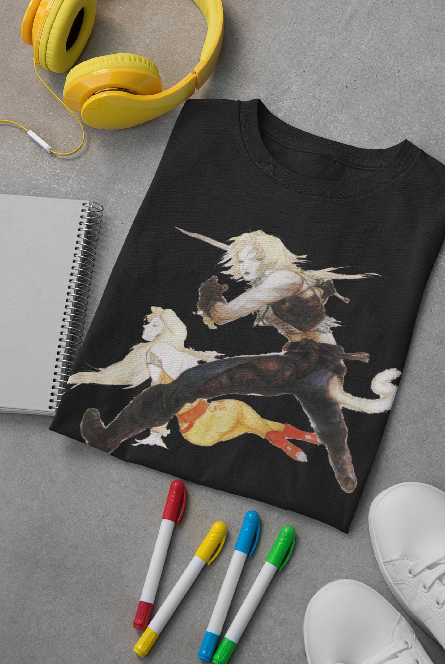Final Fantasy IX Zidane & Garnet Unisex T-shirt: Yoshitaka Amano