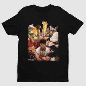 Hyper Street Fighter 2 Key Art Premium Unisex T-shirt | Gifts for Him, Her, Street Fighter Fans and Collectors
