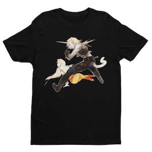 Final Fantasy IX Zidane & Garnet Unisex T-shirt: Yoshitaka Amano Art