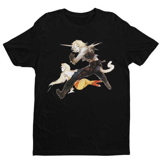 ジェノ Tシャツ トレカ Final Fantasy IX Zidane & Garnet Unisex T-shirt: Yoshitaka Amano