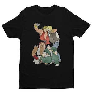 Kyo Terry Ryu Ken Selfie Premium Unisex T-shirt Premium Unisex T-shirt | Gifts for Him, Her, Street Fighter Game Lovers and Collectors