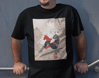 ファイナルファンタジーVII Tシャツ：クラウド＆レッドXIII、天野喜孝