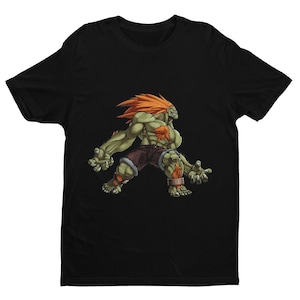 Blanka Comic Street Fighting Premium Unisex T-shirt | Character Art | Gifts for Him, Her, Game Collectors and Arcade Game Fans