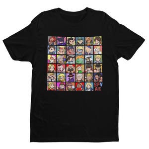 ストリートファイターV チビアート プレミアム ユニセックス Tシャツ | キャラクターアート | 男性、女性、アーケード格闘ゲームファン、コレクターへのギフト