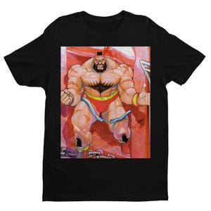 Zangief Street Fighter T-shirt: Retro Arcade Game Art