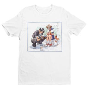 Kyo & Sakura Playing Premium Unisex T-shirt | Gifts for Him, Her, Street Fighter Game Lovers and Collectors