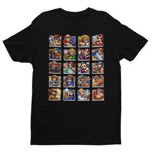 Fatal Fury Card Fighters Clash Portraits T-shirt unisex premium / Regali per lui, lei, fan del gioco e collezionisti