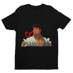 Ryu SF3 3rd Strike 3s Portrait premium uniseks T-shirt | Karakterkunst | Cadeaus voor hem, haar, gameverzamelaars en arcadegamefans