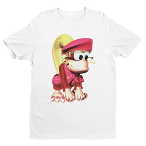 Dixie DKC2 Retro Arcade Premium Unisex T-shirt | Character Art | Gifts for Him, Her, DKC2 Game Fans and Collectors