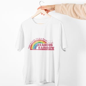 Reading Rainbow Shirt, Retro Librarian Shirt, Teacher Appreciation Shirt, Book Lover Gift, School Shirt, Teacher Shirt