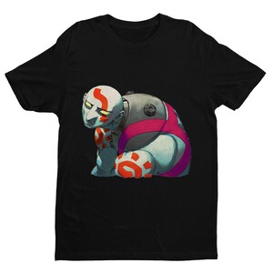 Necro SF3 3rd Strike 3s Portrait premium uniseks T-shirt | Karakterkunst | Cadeaus voor hem, haar, gameverzamelaars en arcadegamefans