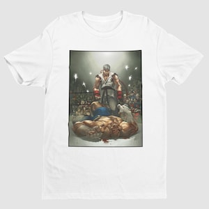 Sagat Defeated By Ryu Premium Unisex T-shirt | Gifts for Him, Her, Street Fighter Game Collectors and Fans