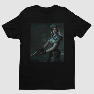 Jill Valentine Residenz Böse HD Remastered Premium Unisex T-shirt | Schlüsselkunst | Geschenke für Ihn, Sie, Spielesammler und Resident Evil Fans