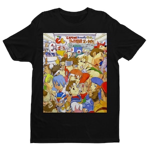CAPCOM Friendly Club Unisex T-shirt: Retro Arcade Game Art