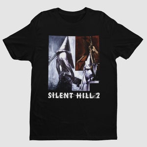 Triangle Head Silent Hill 2 Premium Unisex T-shirt | Exclusive Collage Design | Gifts for Him, Her, Game Collectors and Silent Hill Fans