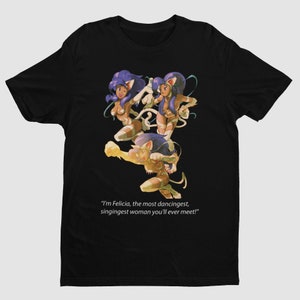 Felicia Mvc2 Versus Premium Unisex T-shirt | Exclusive Collage Design | Gifts for Him, Her, MVC2 Game Lovers and Collectors