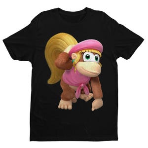 Dixie Kong T-Shirt: DK Girl Character Art, Game Fan Gift