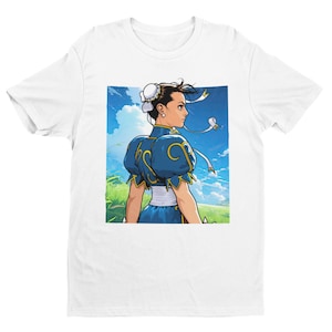 Chun Li CFJ Evolution Premium Unisex T-shirt | Mori Toshiaki Art | Gifts for Him, Her, Street Fighter Fans and Collectors