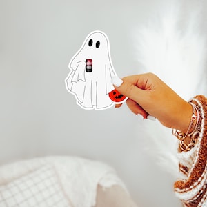 Halloween Ghost Dr Pepper Zero Sticker | Halloween stickers | ghost Halloween stickers | Halloween stickers