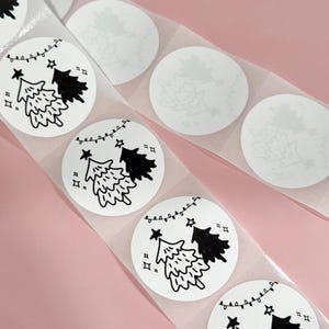 Kleine bedrijven - thermische vakantie-etiketten - kerstetiketten - bedrukte stickers voor verpakking - 2 x 2 inch