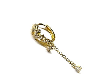 Orecchini A Goccia In Cristallo E Catena Argento - Pendenti Lunghi Con Nappe E Strass, Eleganti Per Donne, Regalo