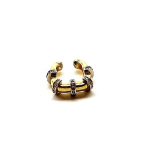 Square Shaped Ear Cuff, CZ Ear Cuff, Non Pierced Conch Ear Cuff,  Band Conch Ear Cuff Earrings, 925 Solid Silver, CZ Conch, CZ Hoop Jewelry