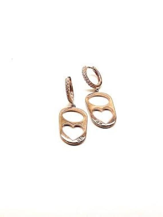 Orecchini a cerchio con fiori scintillanti: gioielli alla moda in acciaio inossidabile da donna
