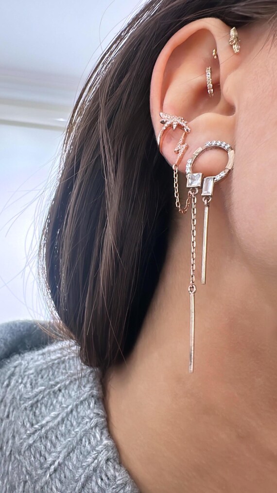 Boucles d'Oreilles Pendantes en Argent avec Topaze