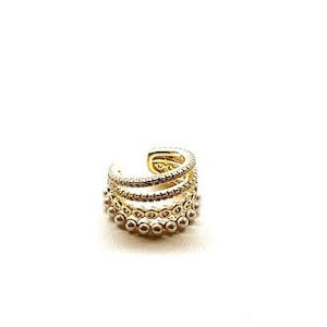 Round Bezel CZ Conch Ear Cuff Earrings, Pearl Piercing, CZ Diamond Gold No Piercing, Triple Ear cuff, Cz Ear Cuff,925 Solid Silver, Conch