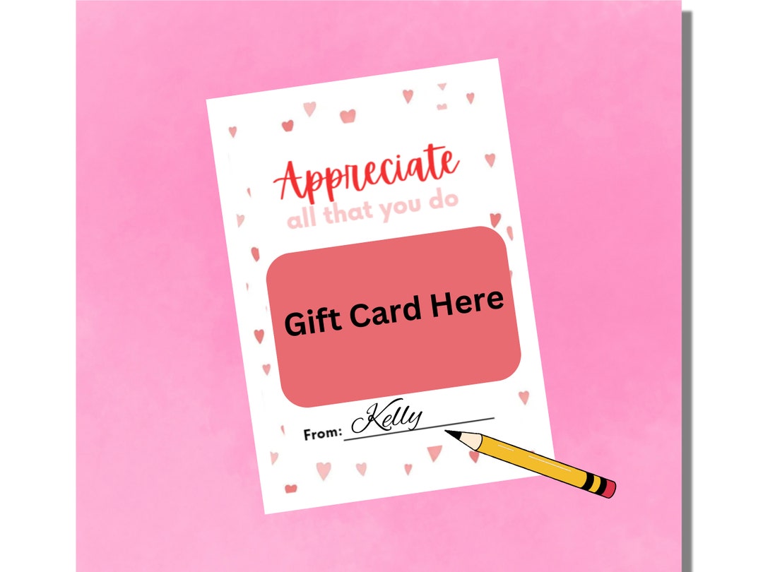 Printable Valentines Day Gift Card Holder Etsy