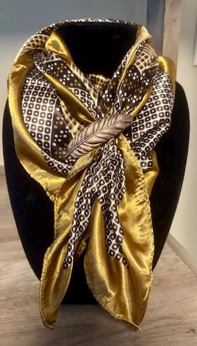 No-slide Wild Rag Slide With 3 Inch Copper Feather Concho - Etsy