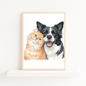 Watercolor Dog Portrait from Photo – Custom Hand-Painted Pet Illustration