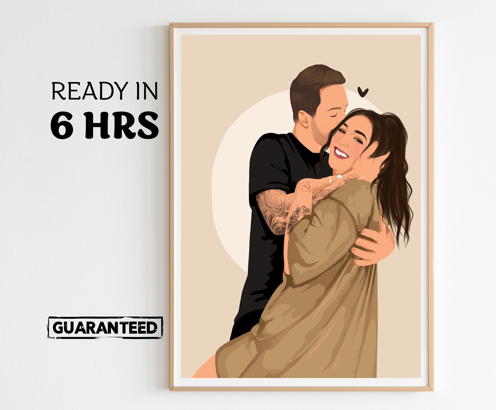 couple portrait, gift for couple, faceless portrait, engagement drawing, boyfriend portrait, family portrait, custom gift, Faceless Gift