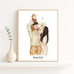 Custom Watercolor Portrait From Photo: Family, Wedding, or Loved One