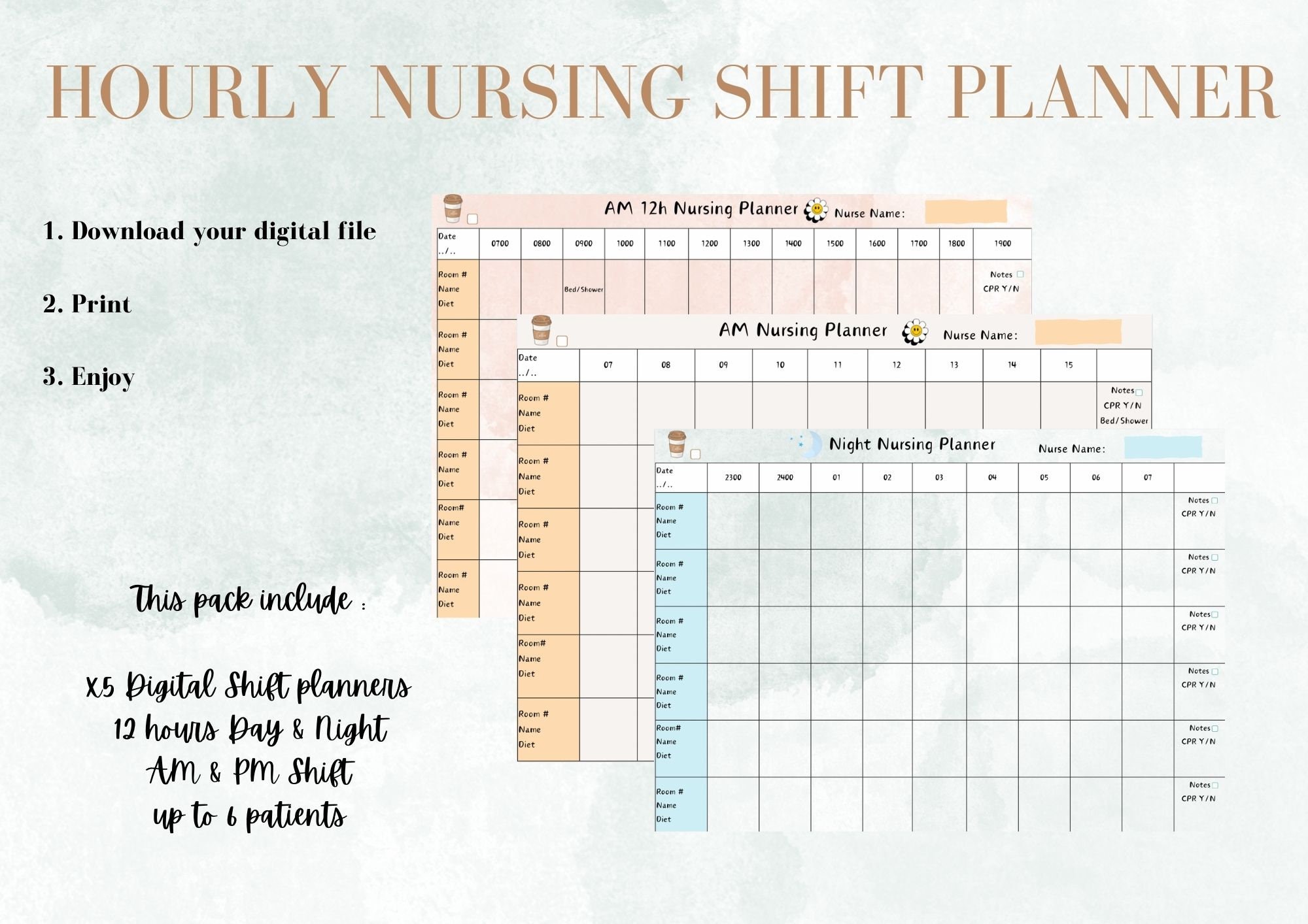 nursing-shift-planner-template-etsy