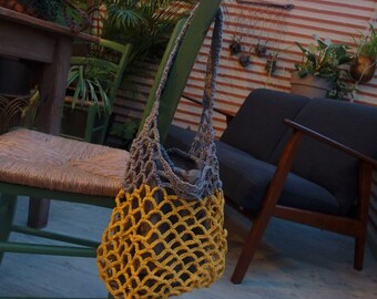 Sac d'été avec poches intérieures - Fait main au crochet