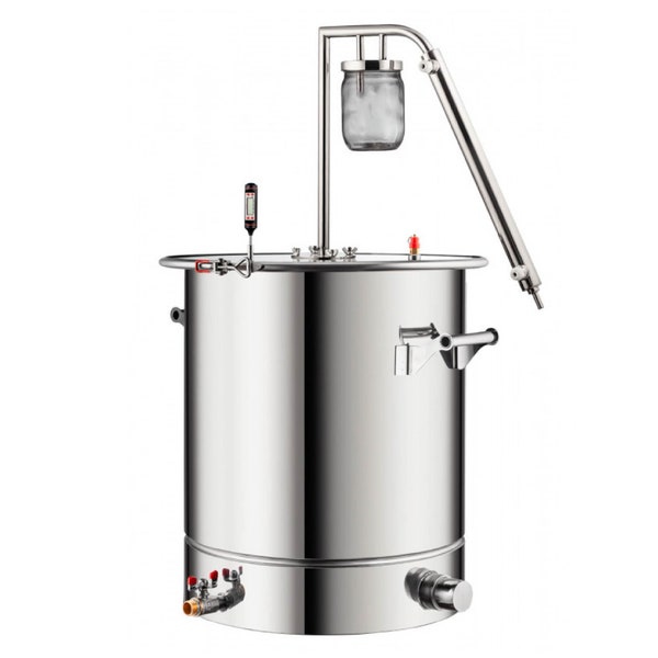 Hydrosol Distiller 60L Fresh Hydrosol Maker, Portable Stainless Steel Steam Distillation for Herb Extractions Distillation Kit for Homemade