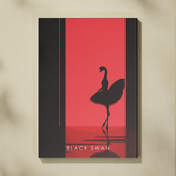 Black Swan Minimal Illustration Canvas Print, Wall Decor, Minimal movie art, Digital Art, Home Decor, Wall Poster Print