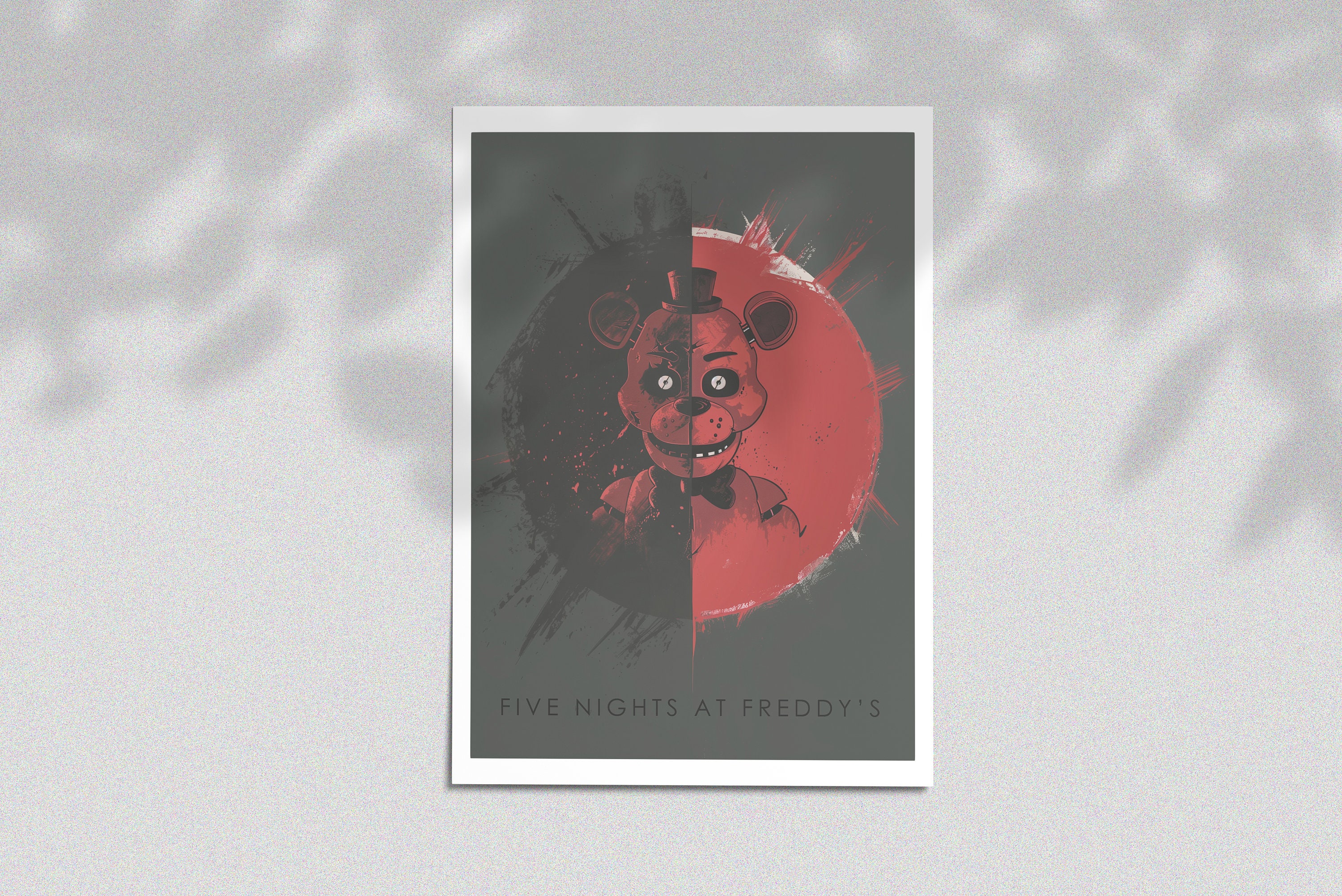 Five Nights at Freddy's Minimal Game Illustration Canvas Print, Wall