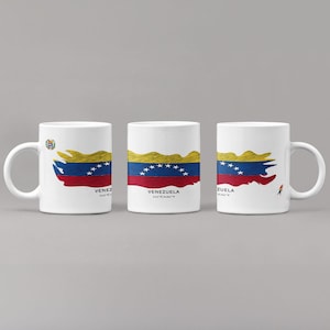 Venezuela Flag Coffee Mug – Venezuelan Pride Gift, Venezuelan Gift, Guacamaya, Gift for Venezuelan, Regalo Venezolano, 11oz Ceramic Mug