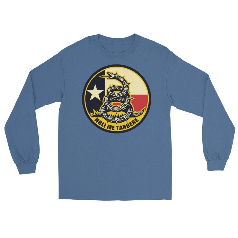 Texas Flag Noli Me Tangere Razor Wire Snake Long Sleeve Shirt - USA ...