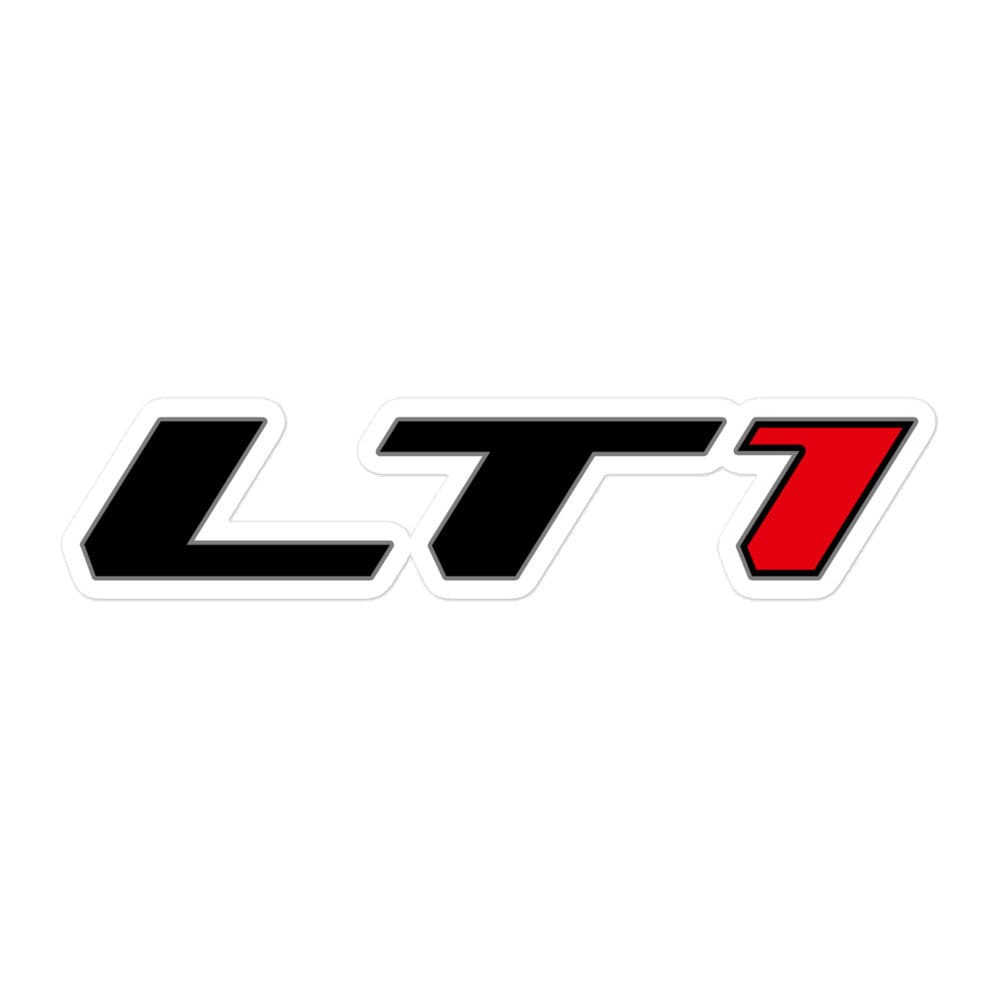 LT1 V8 Muscle Car Emblem Sticker - Durable High Opacity Adhesive Vinyl, Bubble-Free, High Quality, Long Lasting, Weather Resistant