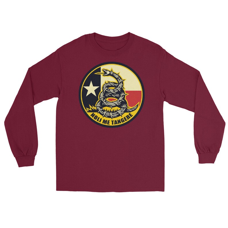 Texas Flag Noli Me Tangere Razor Wire Snake Long Sleeve Shirt - USA ...