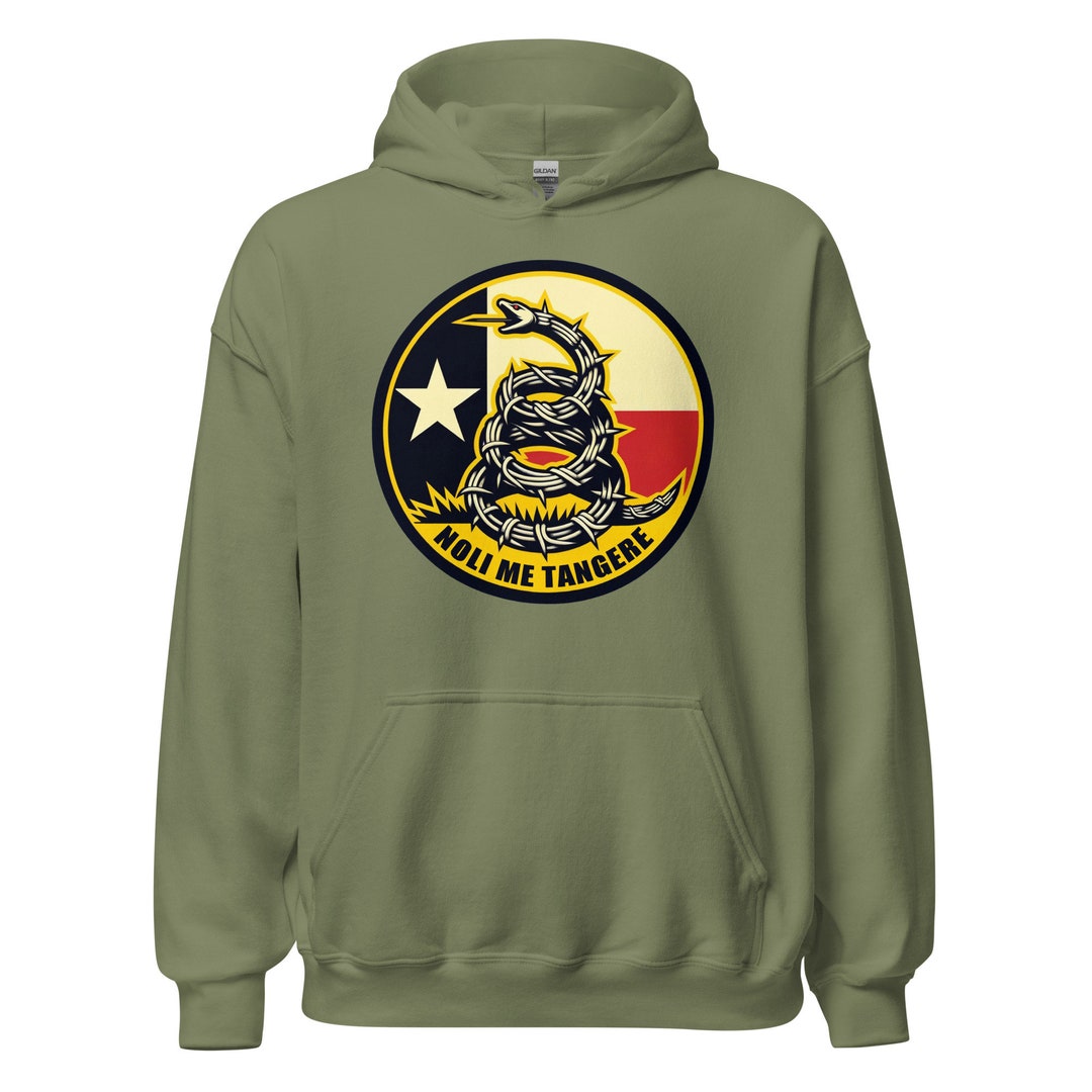 Texas Flag Noli Me Tangere Razor Wire Snake Hoodie USA, America ...